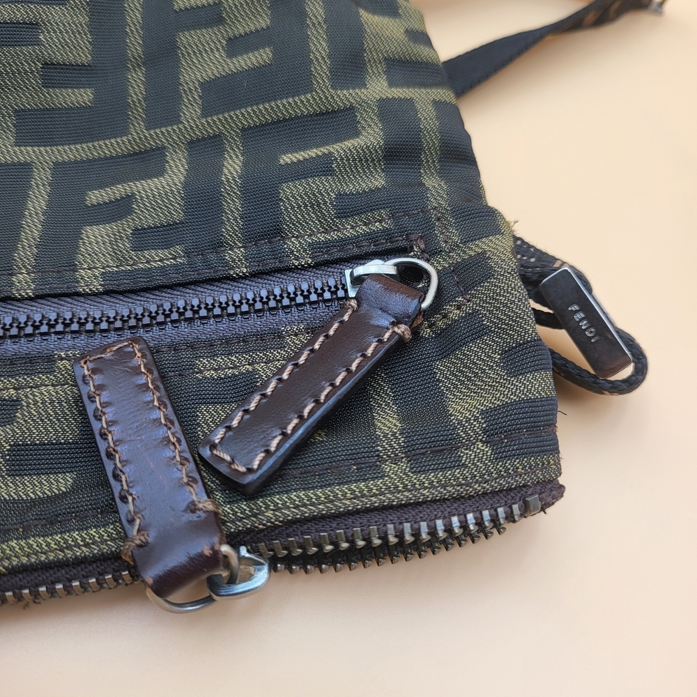 FENDI Zucca Canvas One Shoulder Crossbody Bag,, Authentic.!!! - Picture 13 of 16